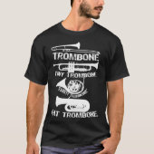 Tiny Trombone Fat Trombone   Trombone Player T-shirt (Voorkant)