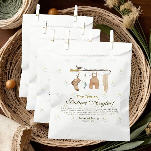 Tiny Trotter Future Angler Gevist Baby shower Bedankzakje