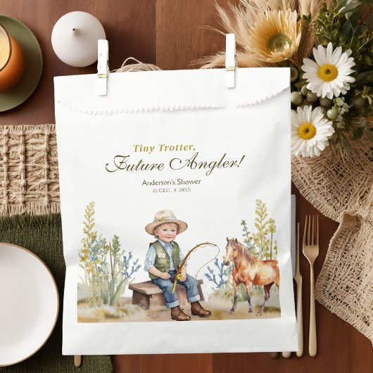 Tiny Trotter Future Angler Gevist Boy Baby shower Bedankzakje