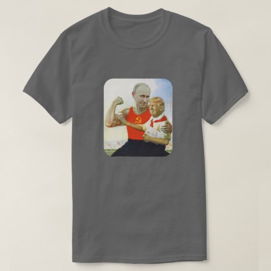 Tiny Trump & Papa Poetin Politiek Satire T-shirt (Design voorkant)