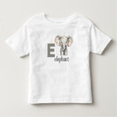 Tiny Trunk Treasures: Olifant Alphabet T-shirt (Voorkant)