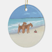 Tiny Tugboot Keramisch Ornament (Links)