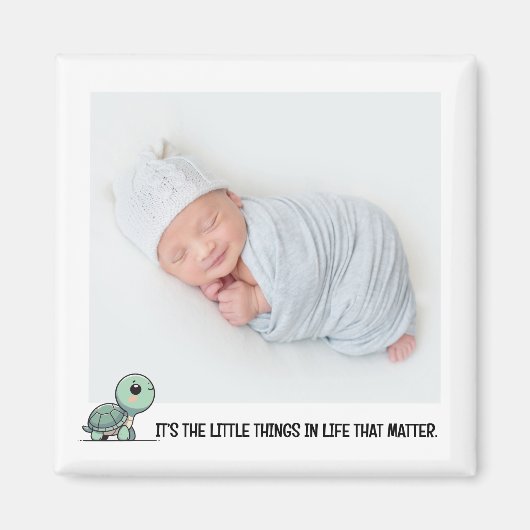 Tiny Turtle Baby-fotomagneet Magneet (Voorkant)
