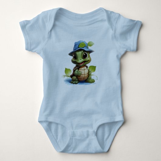 Tiny Turtle vraagt zich af: Baby Turtle Romper (Voorkant)