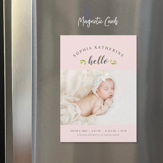 Tiny Twigs Magnetic Photo Birth Announance