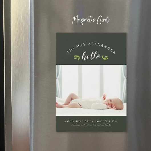 Tiny Twigs Magnetic Photo Birth Announance