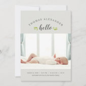 Tiny Twigs Photo Birth Announance Aankondiging (Voorkant)