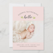 Tiny Twigs Photo Birth Announance Aankondiging (Voorkant)