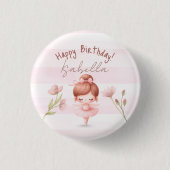 Tiny Twirls – Ballerina  Ronde Button 3,2 Cm (Voorkant)