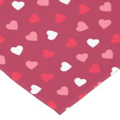 Tiny Valentijn Hearts in Rood Wit Roze Korte Tafelloper (Hoek)