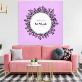 TINY VINES Bat Mitzvah Aanmeldbord Canvas Afdruk (Insitu (Woonkamer))