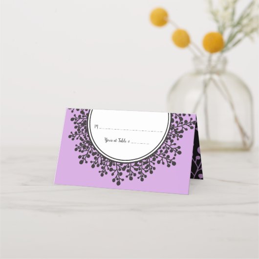 TINY VINES Bat Mitzvah Seating Table Escort Kaart Plaatskaartje (Voorkant)