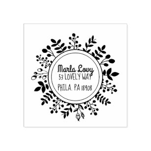 TINY VINES Circulaire retour adresstempel Rubberstempel