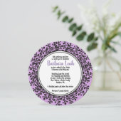 TINY VINES Circular Bat Mitzvah Invitation Kaart (Staand voorkant)