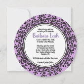 TINY VINES Circular Bat Mitzvah Invitation Kaart (Voorkant)