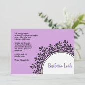 TINY VINES Circular Bat Mitzvah Invitation Kaart (Staand voorkant)