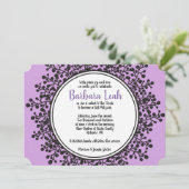 TINY VINES Circular Bat Mitzvah Invitation Kaart (Staand voorkant)