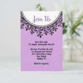 TINY VINES Circular Bat Mitzvah Reception Kaart (Staand voorkant)