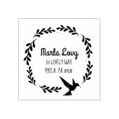 TINY VINES HUMMINGBIRD Retouradresstempel Rubberstempel (Afrduk)