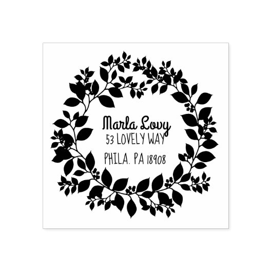 TINY VINES Return Address Stamp Rubberstempel (Afrduk)