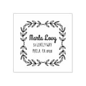 TINY VINES Return Address Stamp Rubberstempel (Afrduk)