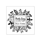 TINY VINES Square Return Address Stamp Rubberstempel (Afrduk)