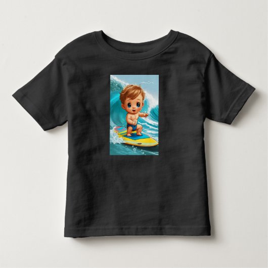 Tiny Wave Rider - Baby Surfer Vibes Kinder Shirts (Voorkant)