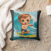 Tiny Wave Rider - Baby Surfer Vibes Kussen (Deken)
