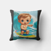 Tiny Wave Rider - Baby Surfer Vibes Kussen (Achterkant)
