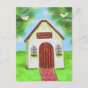 Tiny White Cottage Wedding Dank u Briefkaart