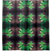 Tiny White Wildflower Close-up patroon Douchegordijn (Voorkant)