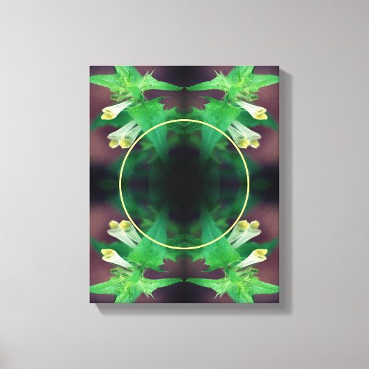 Tiny White Wildflower Creëer Uw eigen foto Canvas Afdruk (Voorkant)