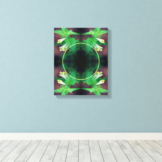 Tiny White Wildflower Creëer Uw eigen foto Canvas Afdruk (Insitu (Houten vloer))