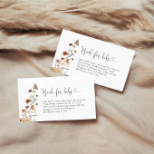 Tiny Wildflower Baby shower boeken voor Baby Informatiekaartje