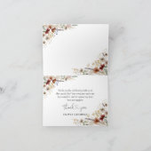 Tiny Wildflower Baby shower Dank u kaart (Binnen)