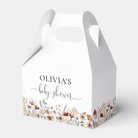 Tiny Wildflower Baby shower Favor Box Bedankdoosjes (Achterkant)