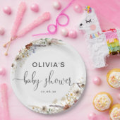 Tiny Wildflower Baby shower Papier Bord (Feest)