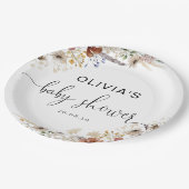 Tiny Wildflower Baby shower Papier Bord (Gekanteld)