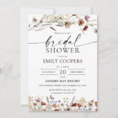 Tiny Wildflower Bridal Shower Uitnodiging (Voorkant)