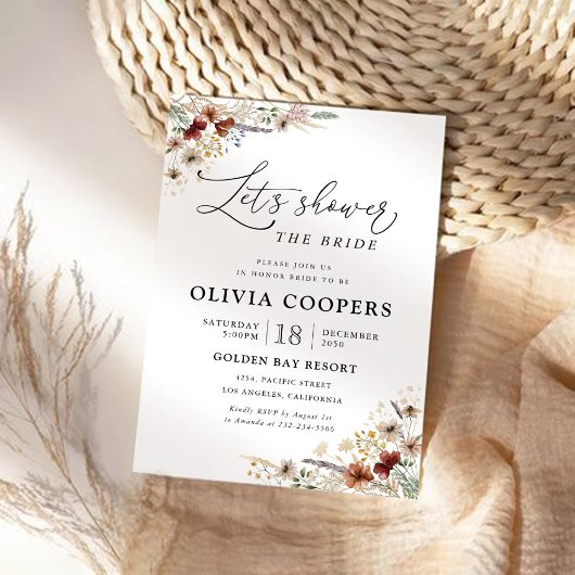 Tiny Wildflower Bridal Shower Uitnodiging