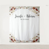 Tiny Wildflower bruiloft achtergronden Wandkleed (Voorkant)