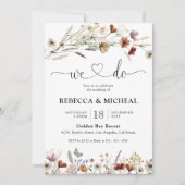 Tiny Wildflower bruiloft ceremonie uitnodiging (Voorkant)
