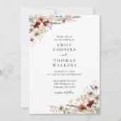 Tiny Wildflower bruiloft ceremonie uitnodiging (Voorkant)