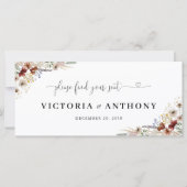 Tiny Wildflower Bruiloft Hoofd Tafelteken (Voorkant)