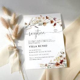 Tiny Wildflower Bruiloft Receptie Behuizing Kaart