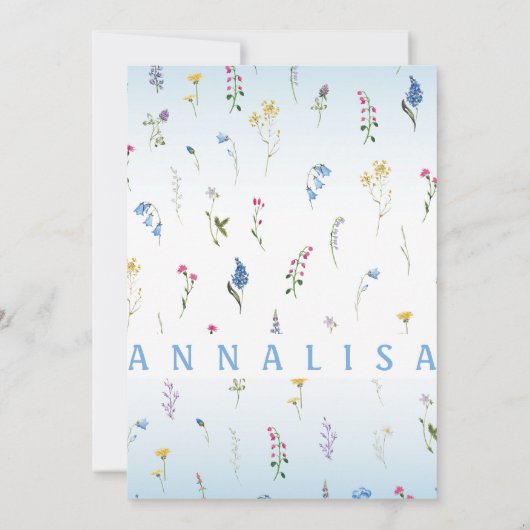 Tiny Wildflower Easter E-Vite –  uitnodiging (Achterkant)