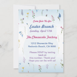 Tiny Wildflower Easter E-Vite –  uitnodiging