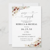 Tiny Wildflower Engagement Party Uitnodiging (Voorkant)