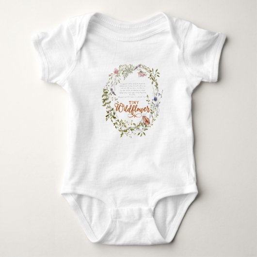 Tiny Wildflower Girl 1st Birthday Romper (Voorkant)