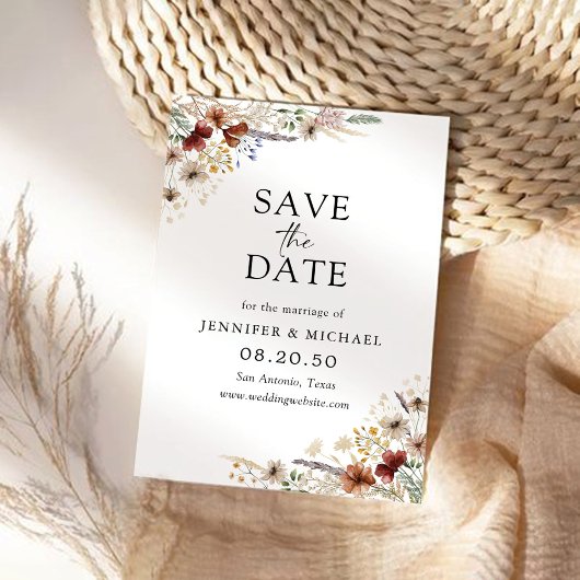 Tiny Wildflower Sla de datum Kaart op